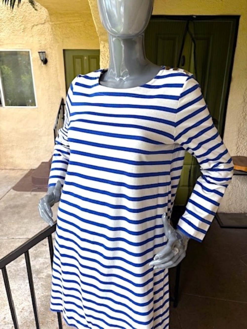 A.P.C. Florence Bateau-Neck Striped Cotton-Knit Jersey Shift Dress NWOT/sz S